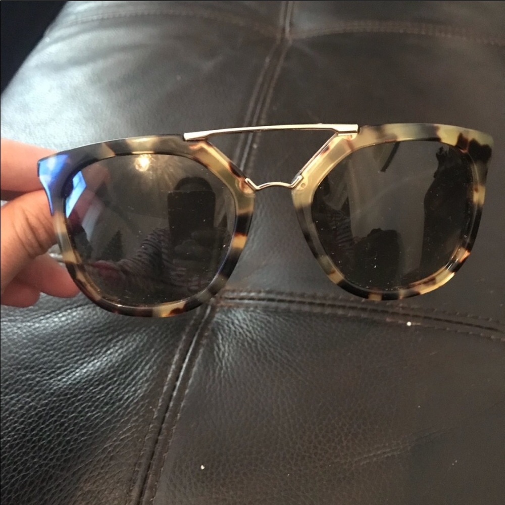 Prada SPR 13Q Medium Havana & Green Gradient